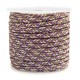 Makramee Band geflochten 3mm Silver-dark purple metallic